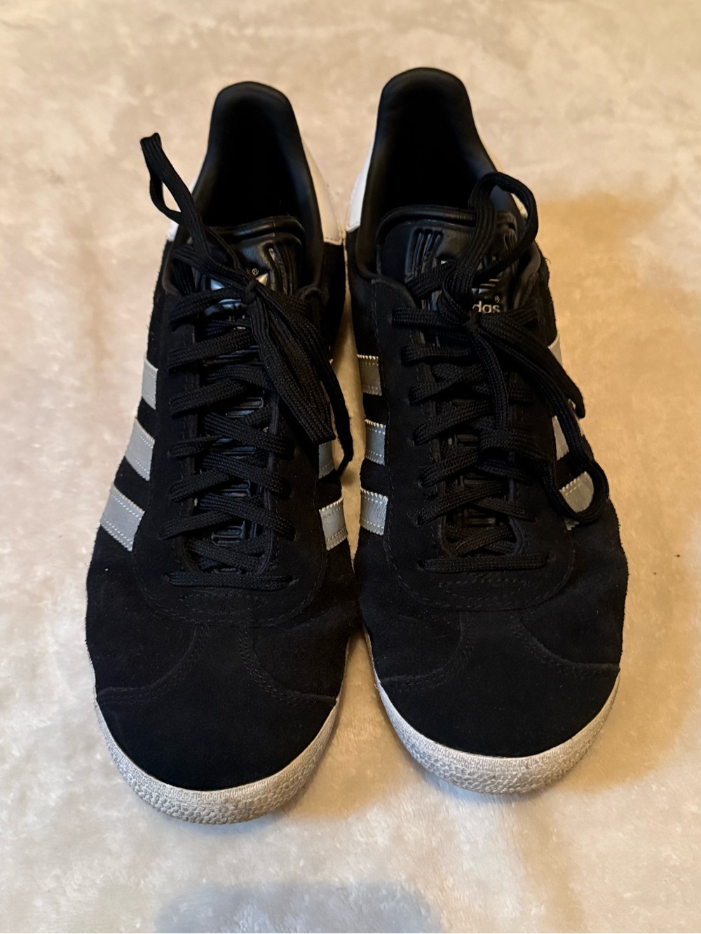 adidas Black Sneakers with White Stripes
